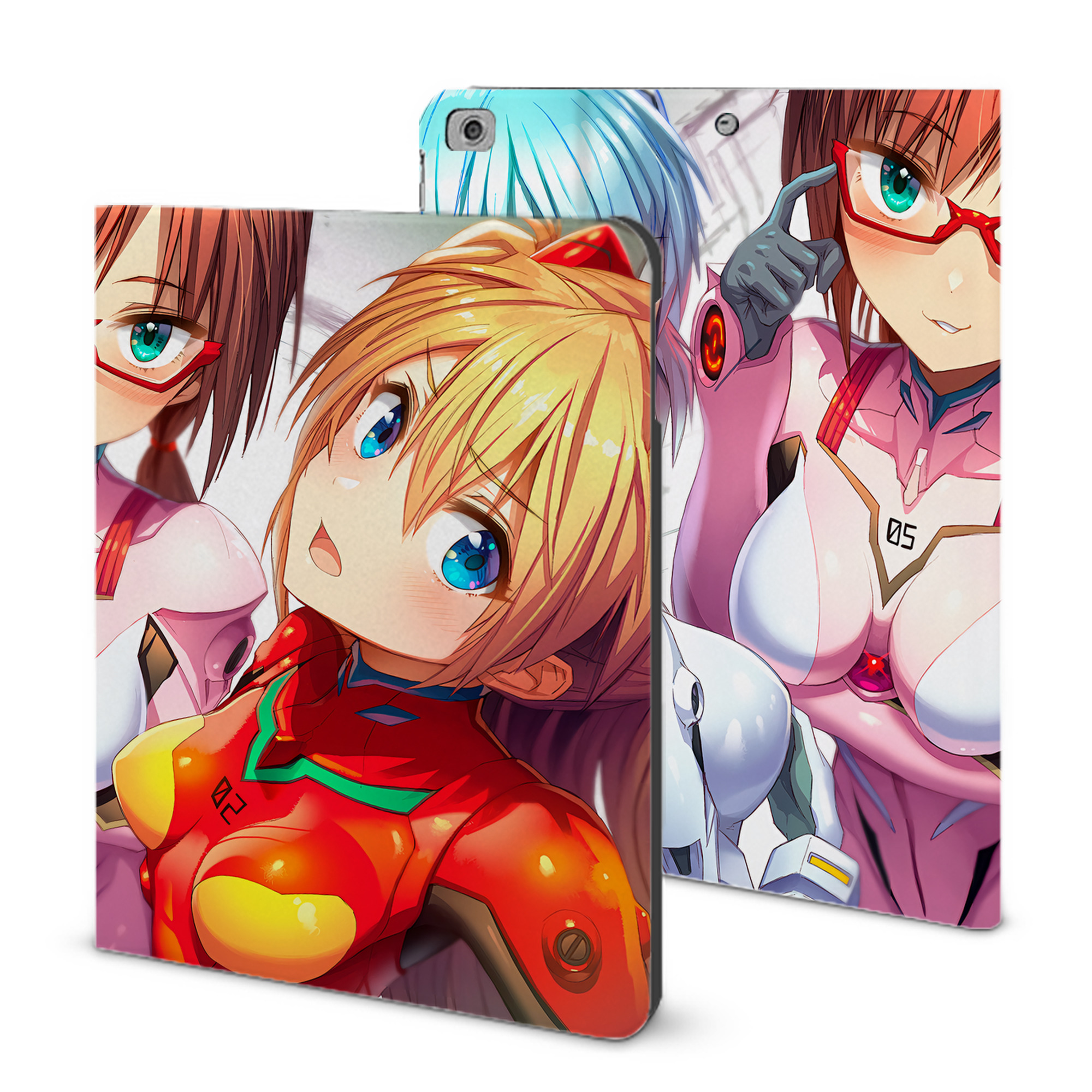 （画像用） EVA 新世紀エヴァンゲリオン IPad ケース ブック型 PUレザー TPU 耐衝撃 軽量 薄型 ペン収納なし 全面保護 IPad 各モデル対応